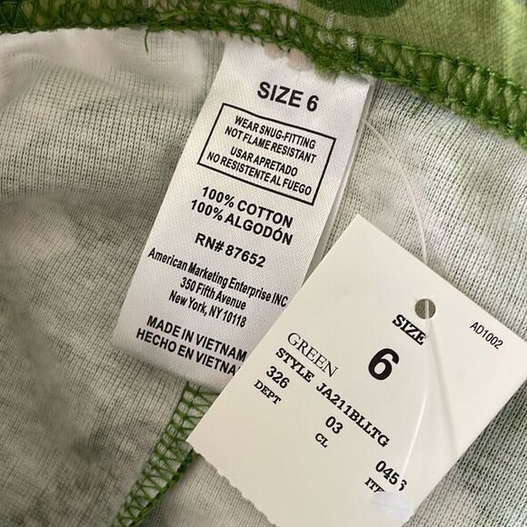 Pair of 2 boys green dinosaur and camo pj pants legging size 6 New no tags - Picture 6 of 6